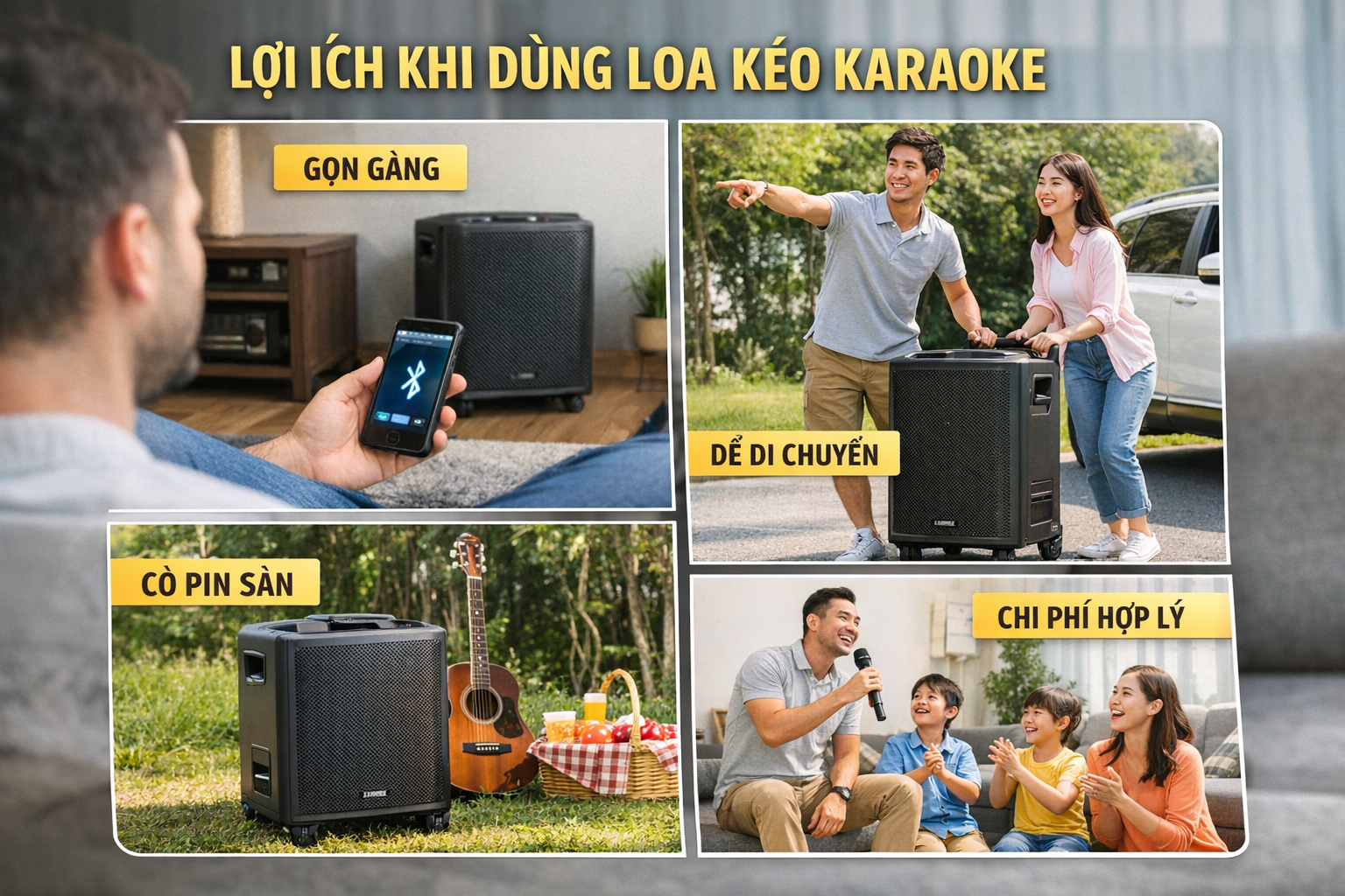 Tiện ích loa kéo karaoke