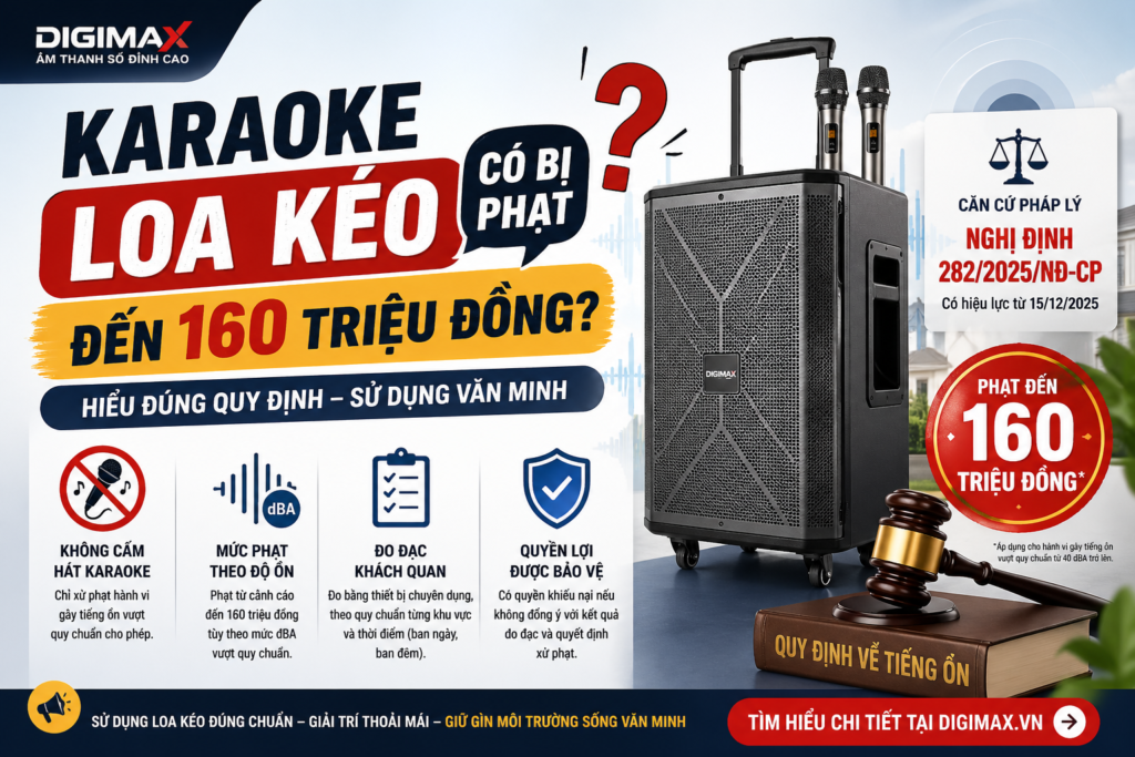 Hát karaoke loa kéo có thể bị phạt 160 triệu