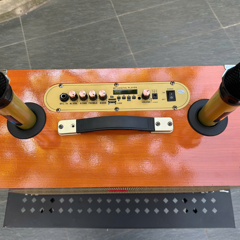 Loa xách tay karaoke Ontekco 2652 Gold ,2 bass 16 kèm 2 micro không dây 11 Thiet ke chua co ten 24 1