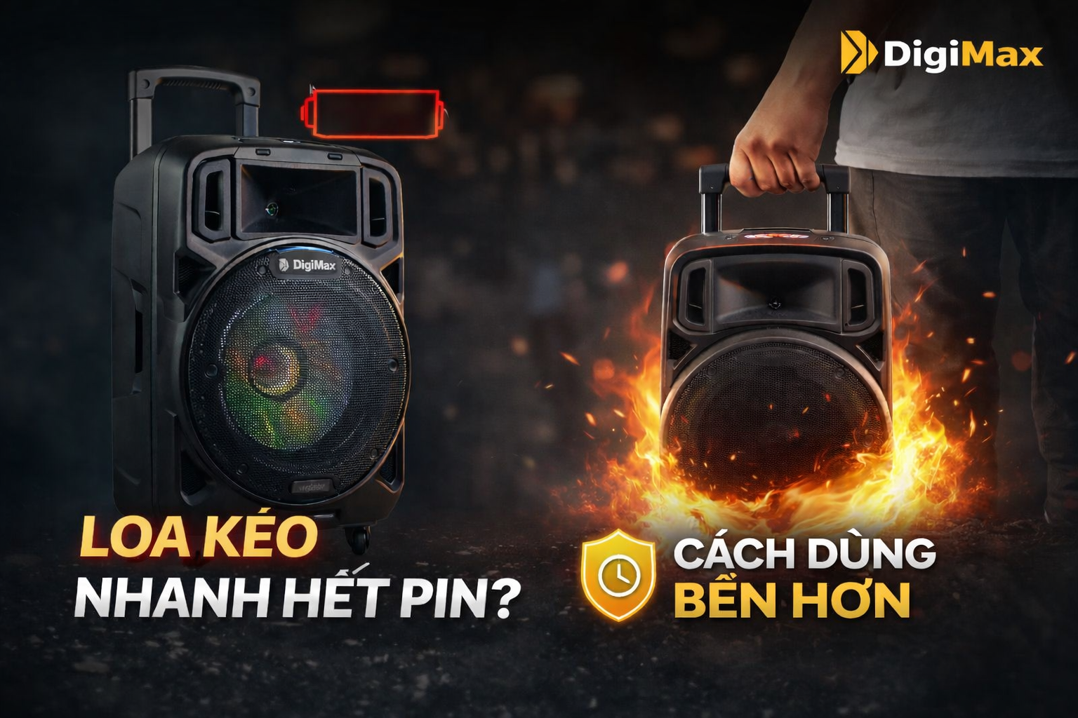 Vì sao loa kéo nhanh hết pin? Cách dùng bền hơn, tiết kiệm hơn 1 Vi sao loa keo nhanh het pin Cach dung ben hon tiet kiem hon