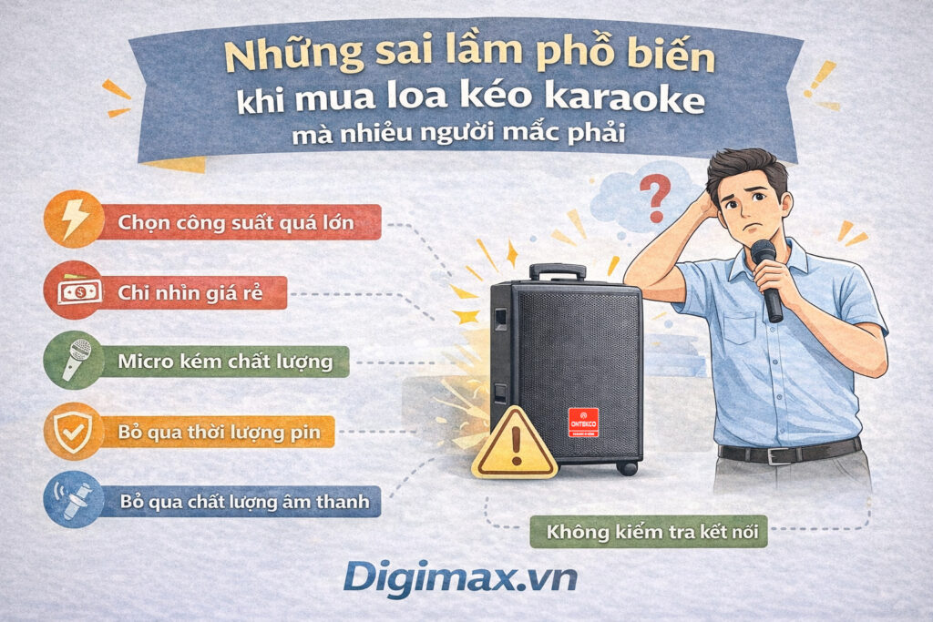 Những sai lầm phổ biến khi mua loa kéo karaoke mà nhiều người mắc phải